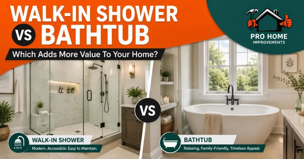 Walk-In Shower vs Bathtub: Which Adds More Value to Your Home?